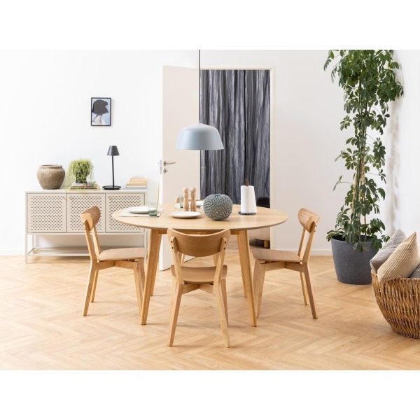 Stół do jadalni Actona Roxby okrągły 140 cm naturalny, nierozkładany