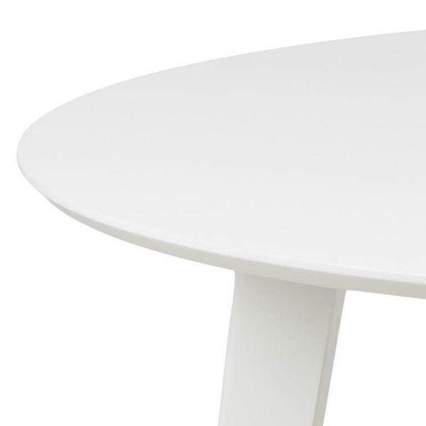 Stół okrągły Actona Roxby biały 105 cm nierozkładany