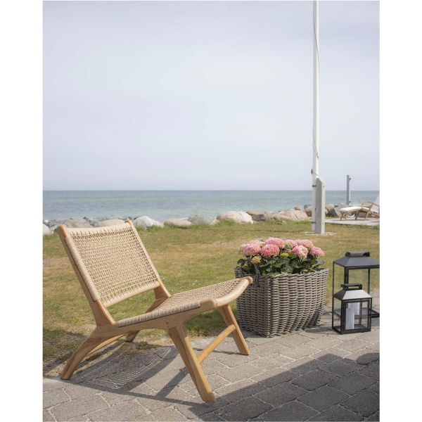 Fotel Derby teakowy technorattan - House Nordic