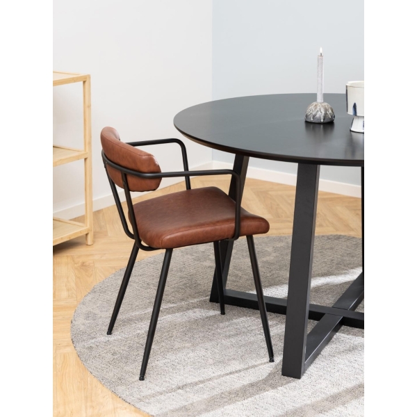Stół Malika 120cm czarny - ACTONA