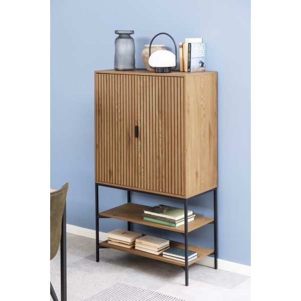 Regał Jaipur dąb/czarny - ACTONA