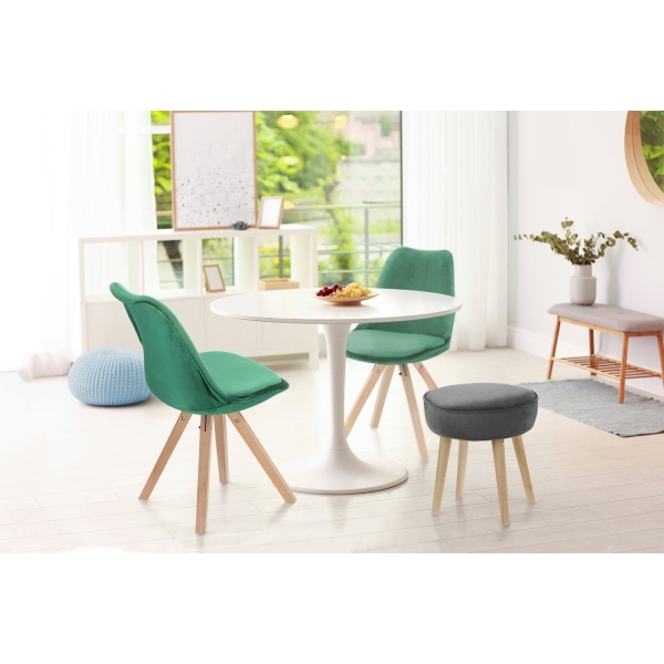 Stół Fiber o90 biały MDF - D2 DESIGN