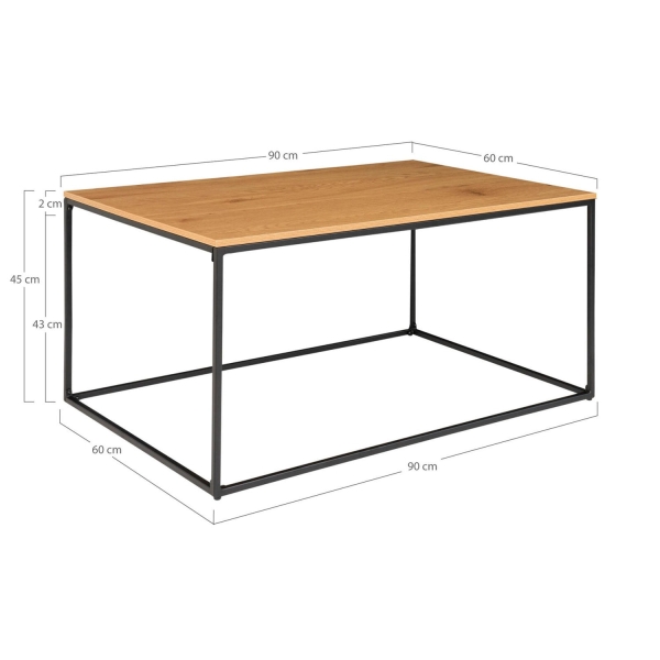 Stolik kawowy Vita dąb naturalny 60x90cm - House Nordic