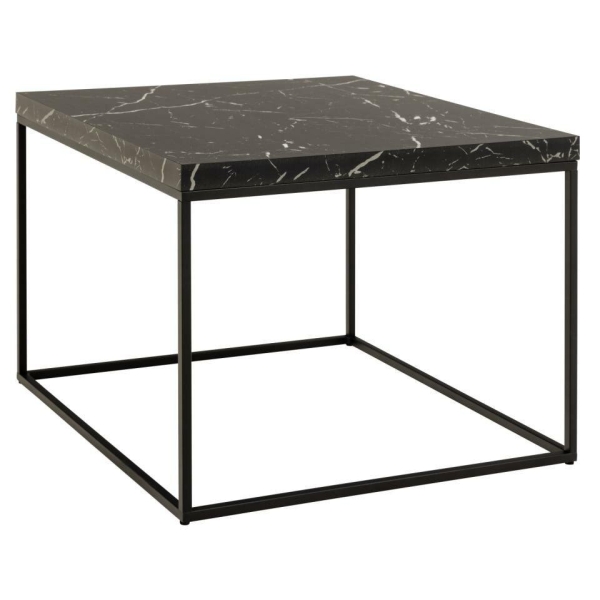 Stolik Barossa 60x60cm czarny marmur - ACTONA