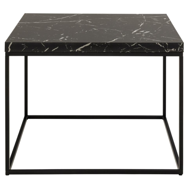 Stolik Barossa 60x60cm czarny marmur - ACTONA
