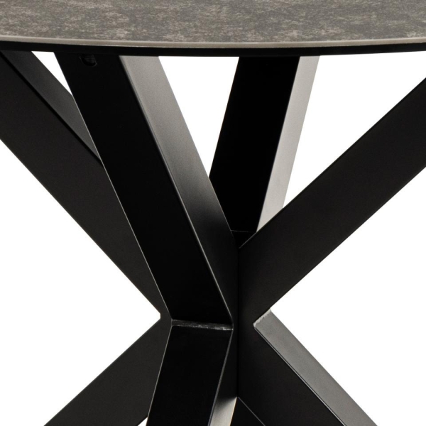 Stół okrągły do jadalni Heaven Lemco Actona ceramiczny brązowy 119 cm