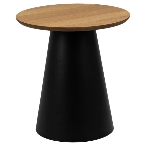 Stolik Soli 45cm dąb/czarny - ACTONA