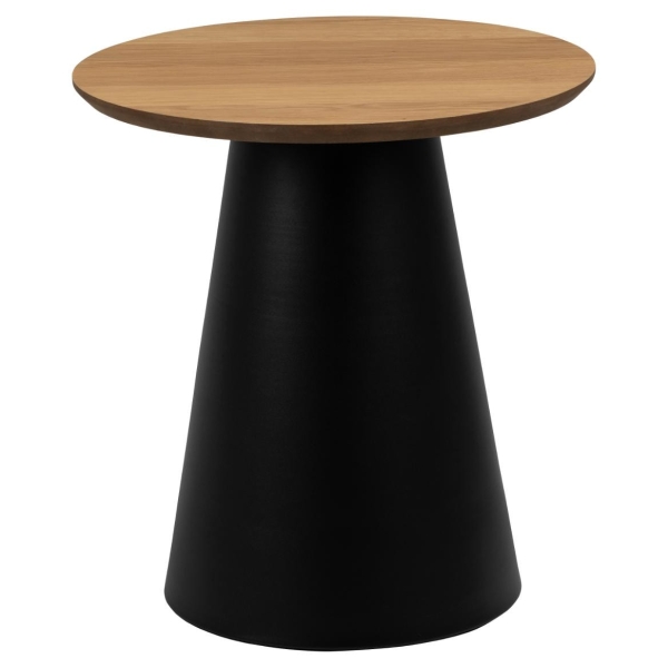 Stolik Soli 45cm dąb/czarny - ACTONA