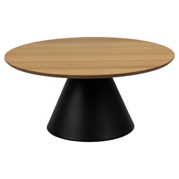 Stolik Soli 85cm dąb/czarny - ACTONA