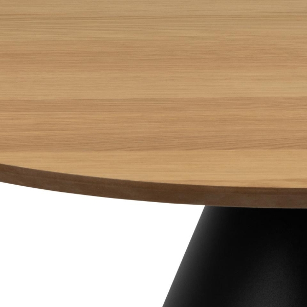 Stolik Soli 85cm dąb/czarny - ACTONA