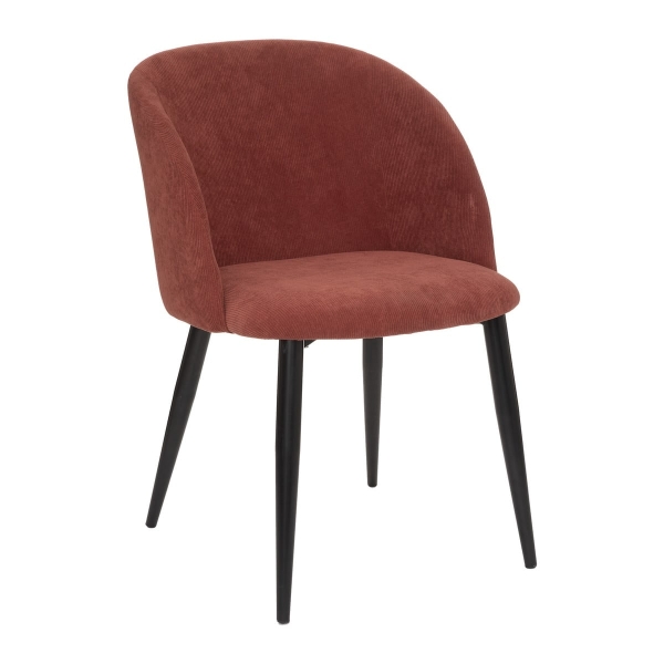 Fotel Celeste terracotta/czarne nogi - Atmosphera