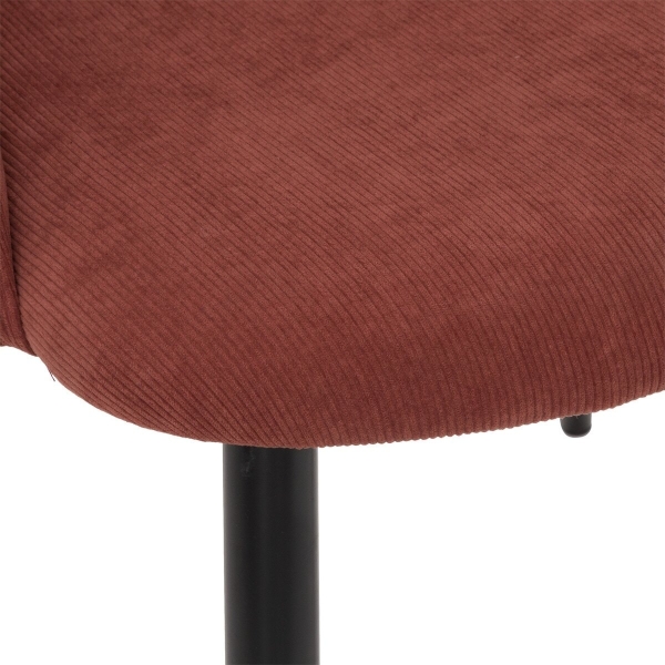 Fotel Celeste terracotta/czarne nogi - Atmosphera