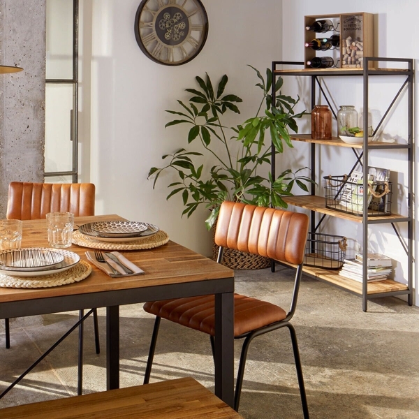 Krzesło Dario skóra brązowe - Atmosphera