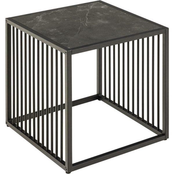 Stolik kawowy Strington 40x40cm marmur czarny - ACTONA