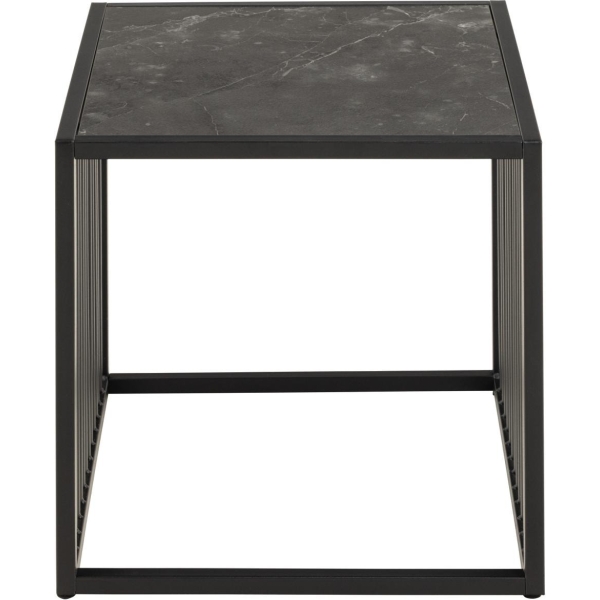 Stolik kawowy Strington 40x40cm marmur czarny - ACTONA