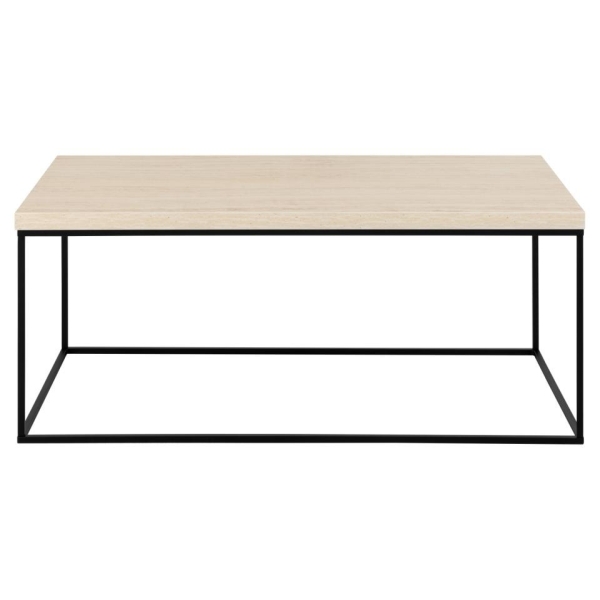Stolik Barossa 110x55cm beżowy trawertyn - ACTONA
