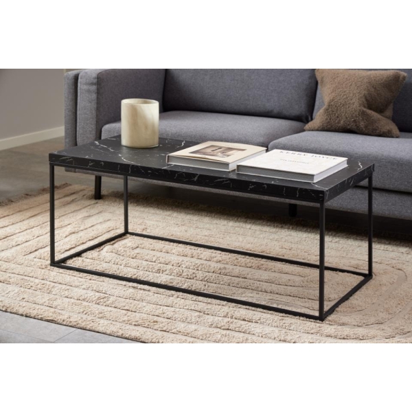 Stolik Barossa 110x55cm czarny marmur - ACTONA