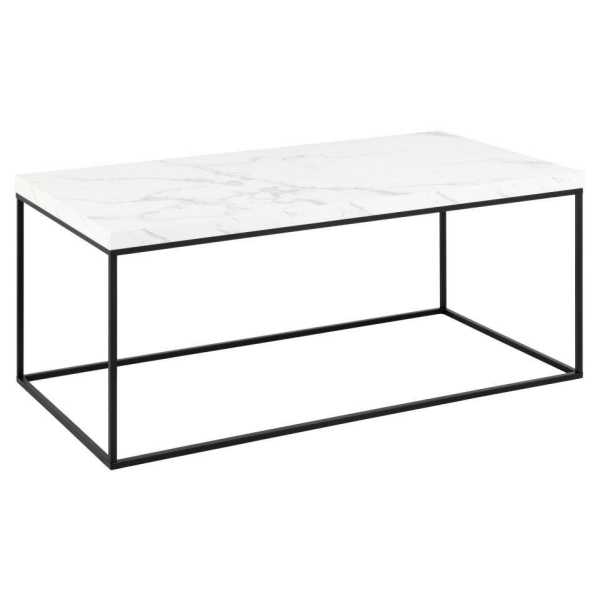 Stolik Barossa 110x55cm biały marmur - ACTONA