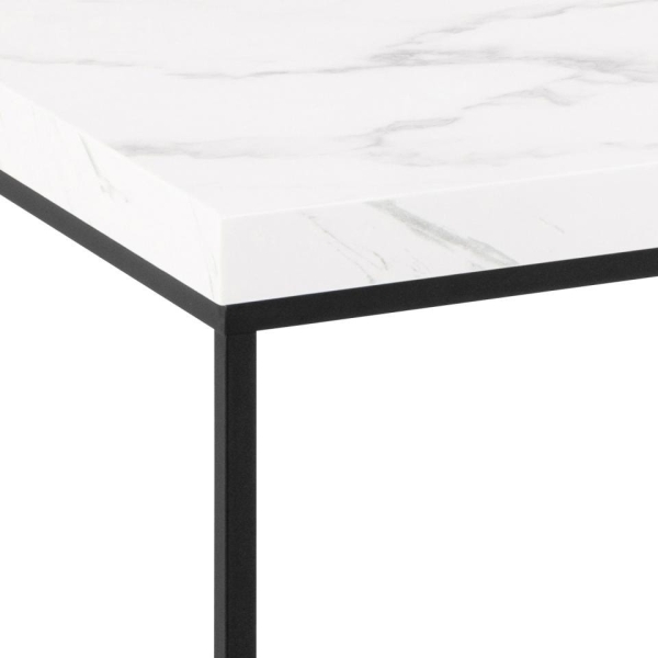 Stolik Barossa 110x55cm biały marmur - ACTONA