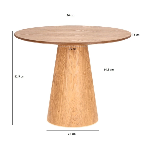 Stół kawowy Soleilo okrągły 80cm - Intesi