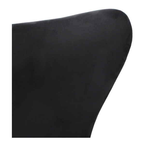 Fotel Jajo Velvet czarne/ złota podstawa - D2 DESIGN