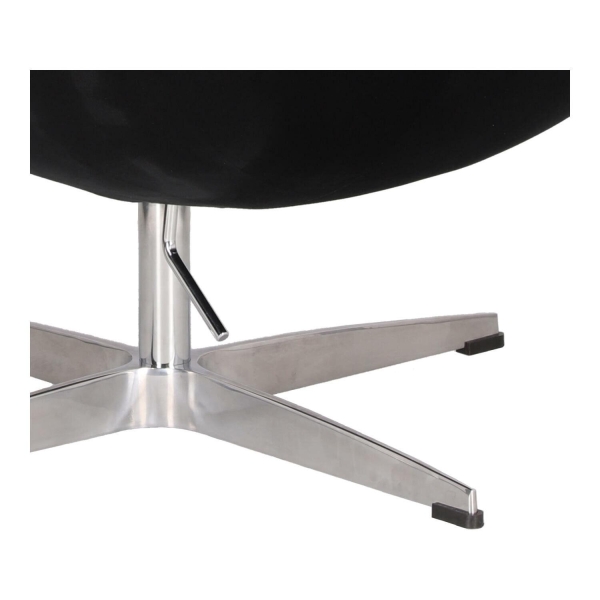 Fotel Jajo Velvet czarne/ srebrna podstawa - D2 DESIGN