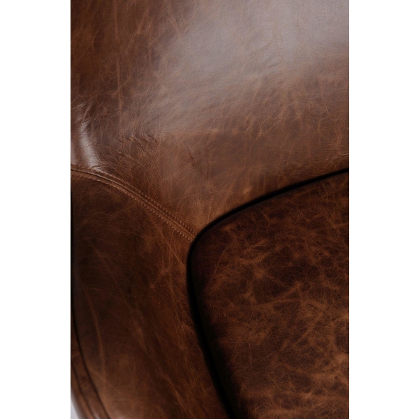 Fotel Jajo brązowy ciemny vintage Premium - D2 DESIGN