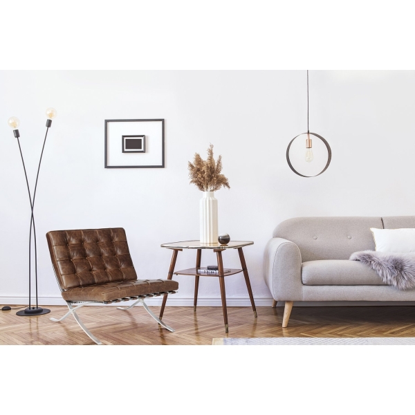 Fotel BA1 brązowy ciemny vintage - D2 DESIGN