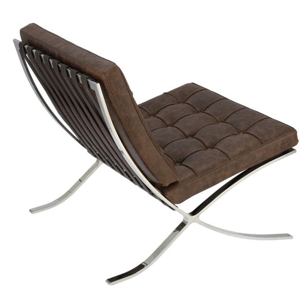 Fotel BA1 brązowy ciemny vintage - D2 DESIGN