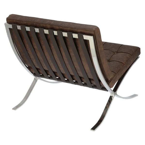Fotel BA1 brązowy ciemny vintage - D2 DESIGN