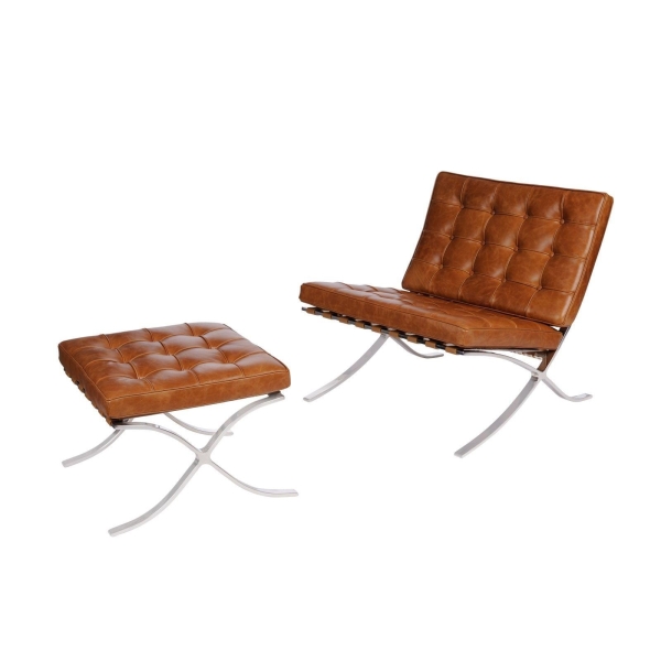 Fotel BA1 brązowy jasny vintage - D2 DESIGN
