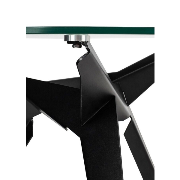 Stół Troy 90cm transparentny/ czarny - Intesi