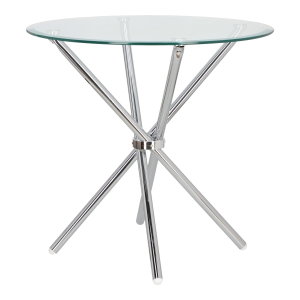 Stół Ufo 80cm transparentny/ chrom - Intesi