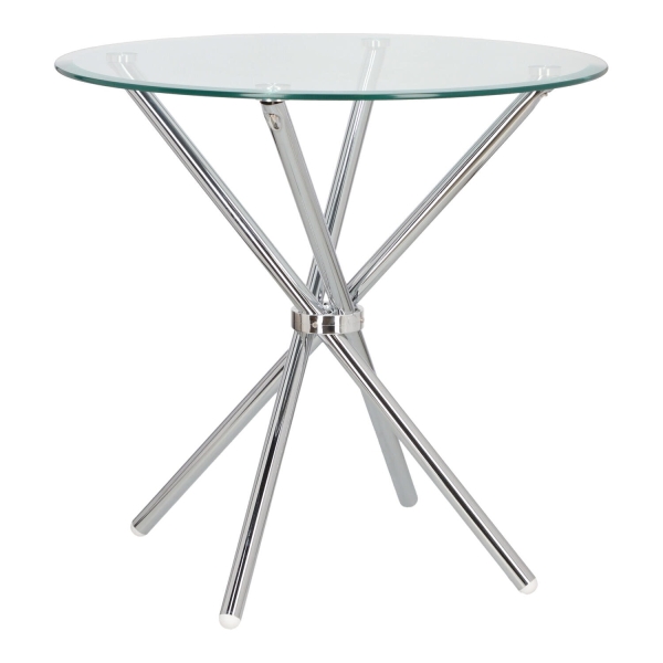 Stół Ufo 80cm transparentny/ chrom - Intesi