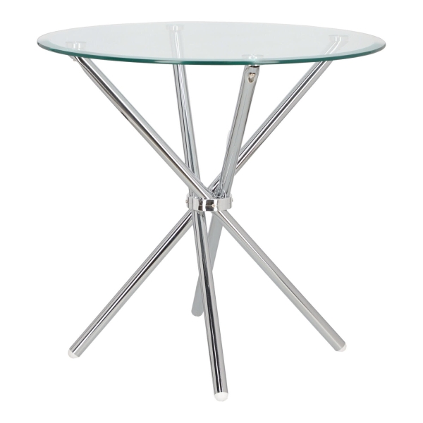 Stół Ufo 80cm transparentny/ chrom - Intesi