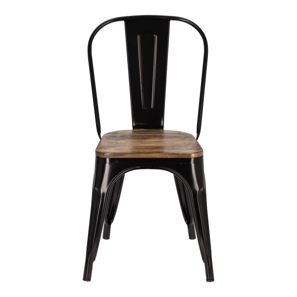 Krzesło Paris Wood czarne sosna orzech - D2 DESIGN