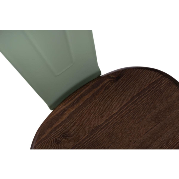 Krzesło Paris Wood zielone sosna orzech - D2 DESIGN