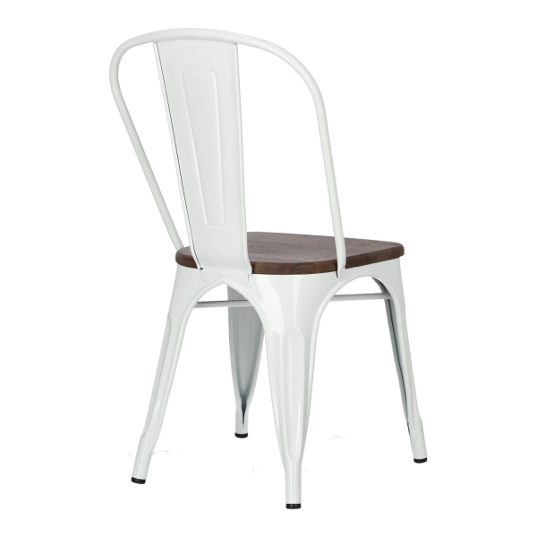 Krzesło Paris Wood białe sosna orzech - D2 DESIGN