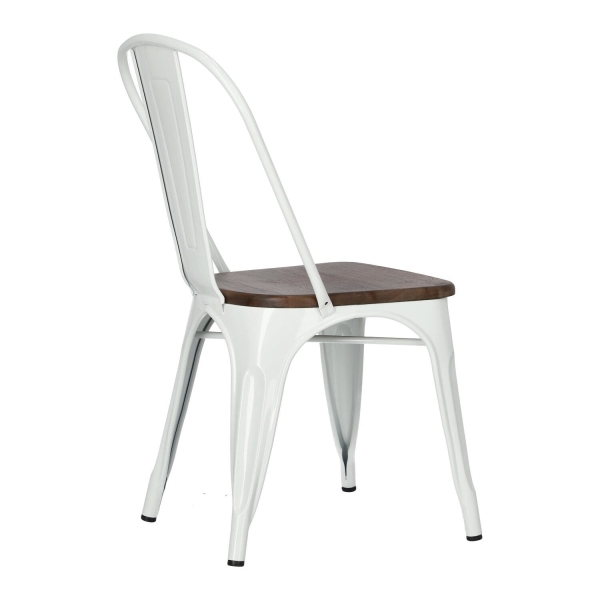 Krzesło Paris Wood białe sosna orzech - D2 DESIGN