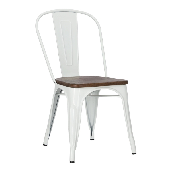 Krzesło Paris Wood białe sosna orzech - D2 DESIGN