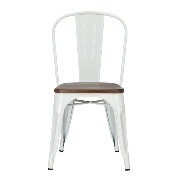 Krzesło Paris Wood białe sosna orzech - D2 DESIGN
