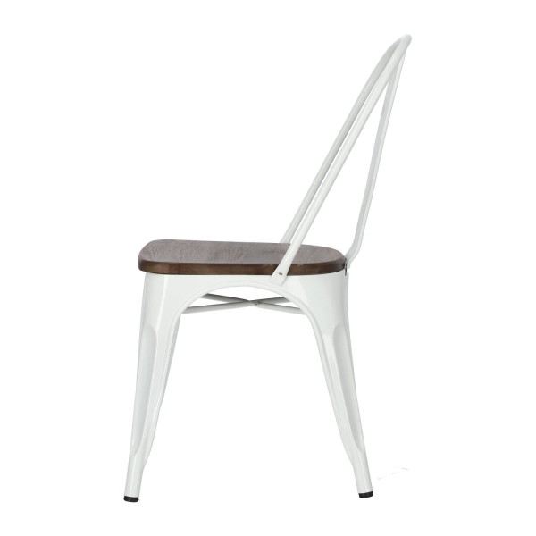 Krzesło Paris Wood białe sosna orzech - D2 DESIGN