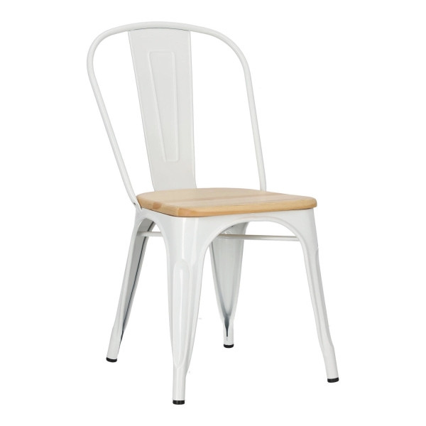 Krzesło Paris Wood białe sosna naturalna - D2 DESIGN