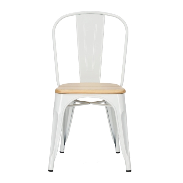 Krzesło Paris Wood białe sosna naturalna - D2 DESIGN