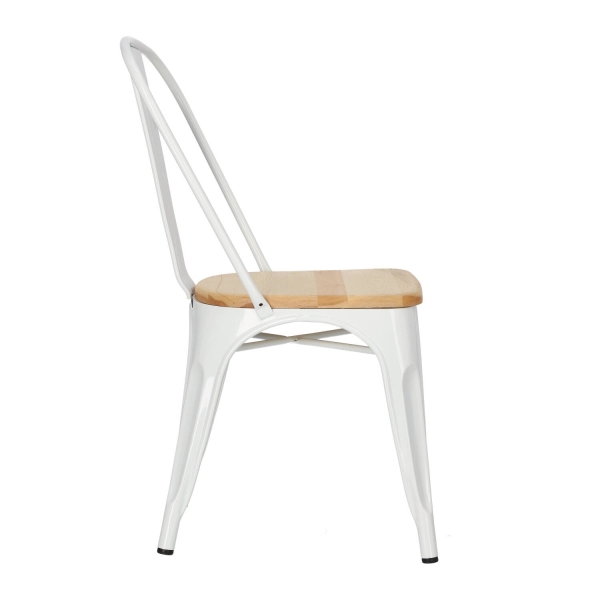 Krzesło Paris Wood białe sosna naturalna - D2 DESIGN