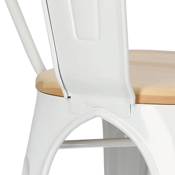 Krzesło Paris Wood białe sosna naturalna - D2 DESIGN