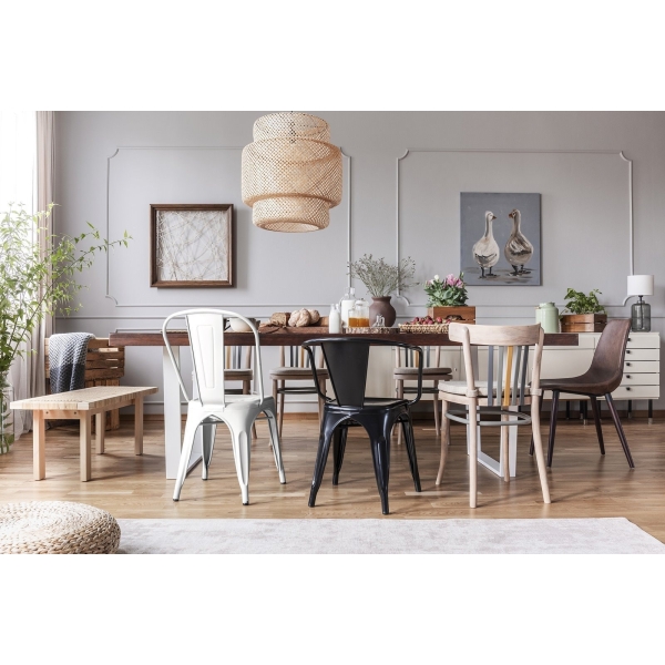 Krzesło Paris Wood białe sosna naturalna - D2 DESIGN