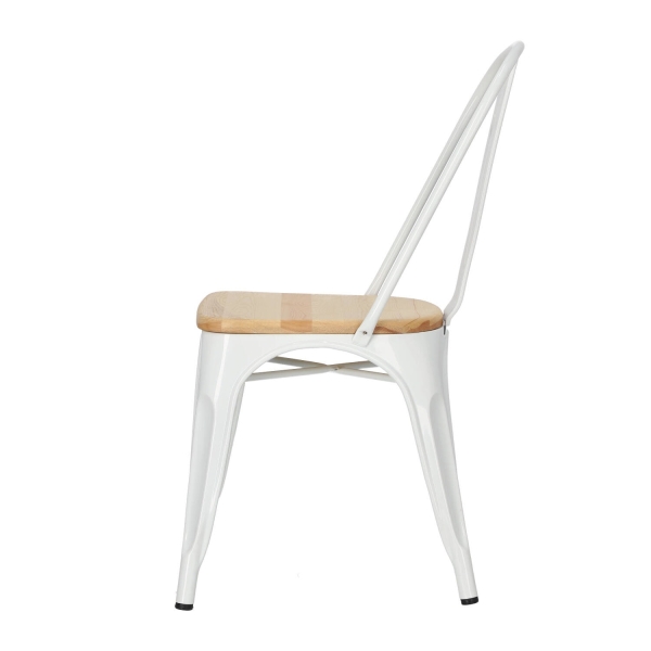 Krzesło Paris Wood białe sosna naturalna - D2 DESIGN