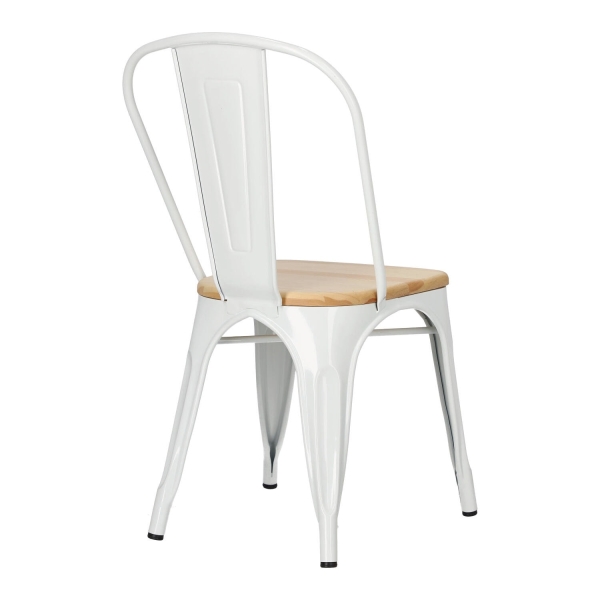 Krzesło Paris Wood białe sosna naturalna - D2 DESIGN