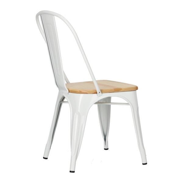 Krzesło Paris Wood białe sosna naturalna - D2 DESIGN